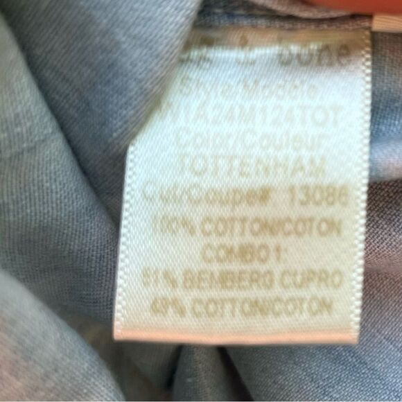 Rag & Bone Light Blue Distressed Long-Sleeved Classic Collar Shirt, Size XS - Picture 14 of 14